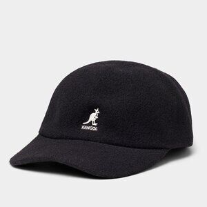 BNWT AW23 KANGOL EMBROIDERED LOGO WOOL CAP BLACK M